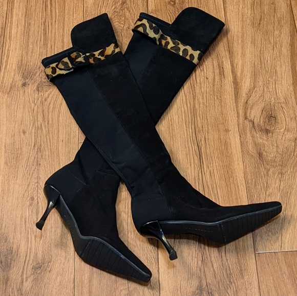 Stuart Weitzman Shoes - Stuart Weitzman Black Suede Over The Knee Boots